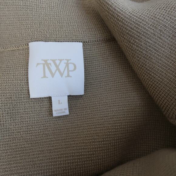 TWP Knit Merino Wool Boyfriend Blazer Jacket In Camel Size L - Picture 9 of 14